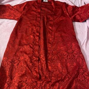 perfect condition silky orange/red robe!!